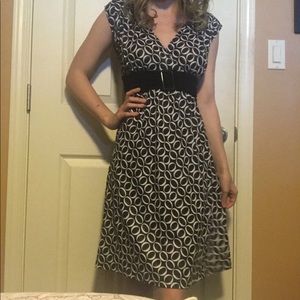 Black and white casual dress